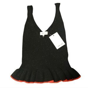 REVOLVE John + Jenn NWT Knit Sweater Tank Ruffled V Neck US S
